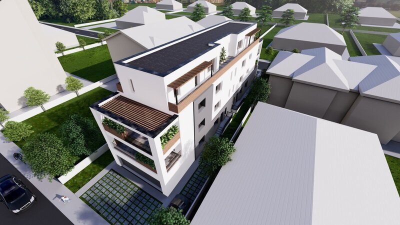 Cartierul Militari, 4 camere cu terasa de 22 mp, 3 bai, etaj 2/3, finisat modern, comision 0%.