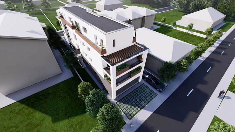 Cartierul Militari, 4 camere cu terasa de 22 mp, 3 bai, etaj 2/3, finisat modern, comision 0%.